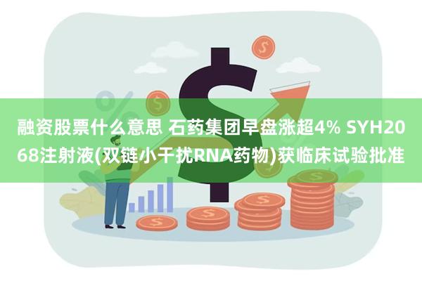 融资股票什么意思 石药集团早盘涨超4% SYH2068注射液(双链小干扰RNA药物)获临床试验批准